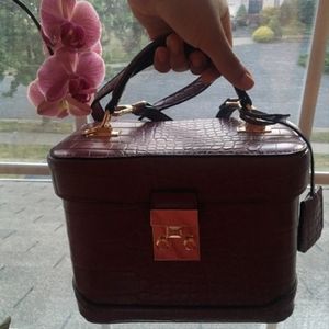 Red leather bag